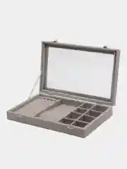 Серый металлик шкатулка для украшений