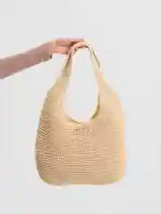 Бежевый соломенная сумка