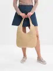 Бежевый соломенная сумка