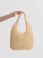 Бежевый соломенная сумка