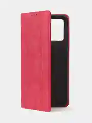 Красный чехол-книжка для Realme 9 (4G) / Realme 9 Pro Plus из нубука Super Creative