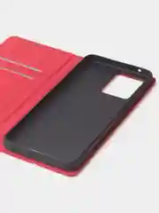 Красный чехол-книжка для Realme 9 (4G) / Realme 9 Pro Plus из нубука Super Creative
