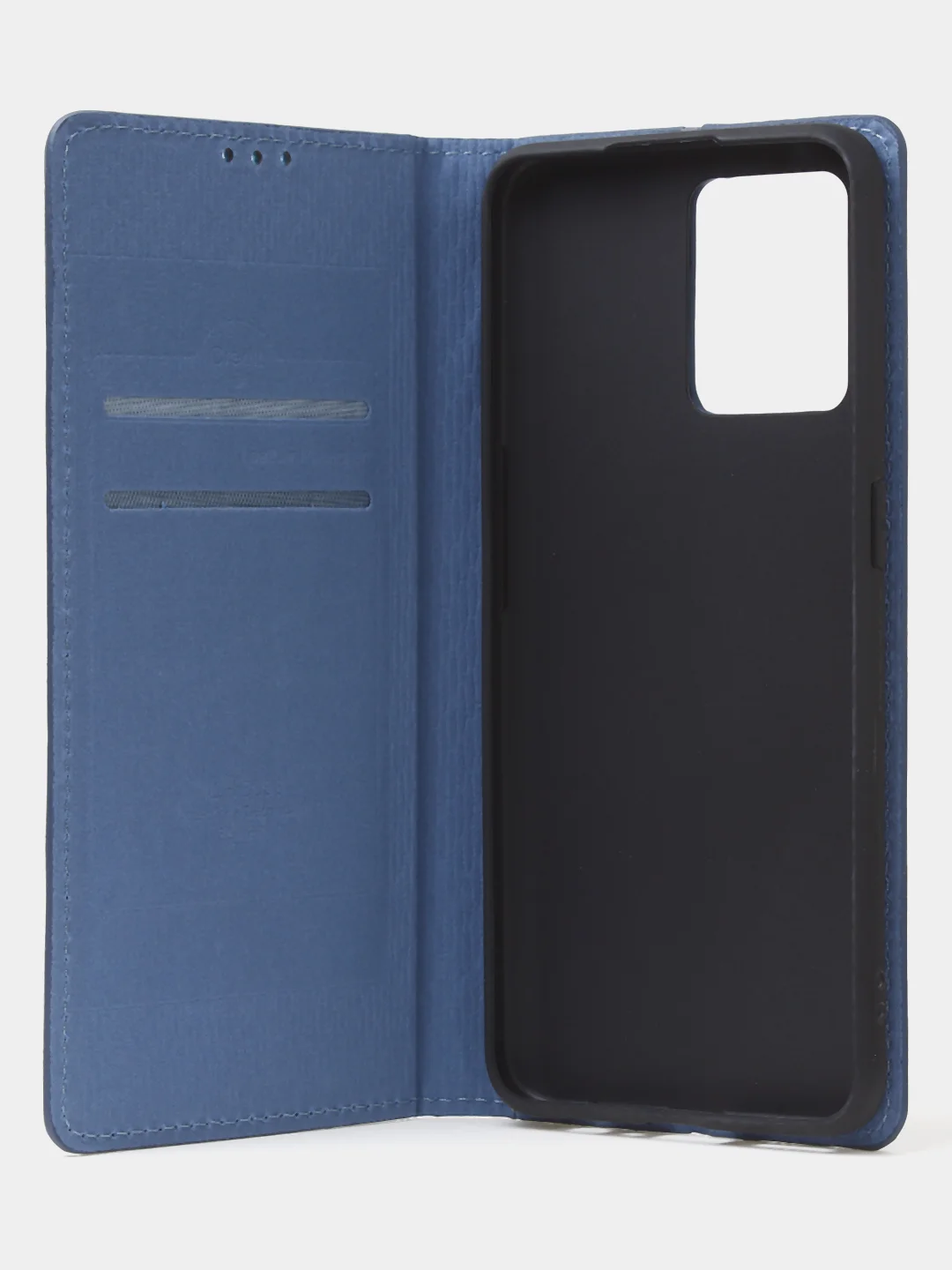 Синий чехол-книжка для Realme 9 (4G) / Realme 9 Pro Plus из нубука Super Creative