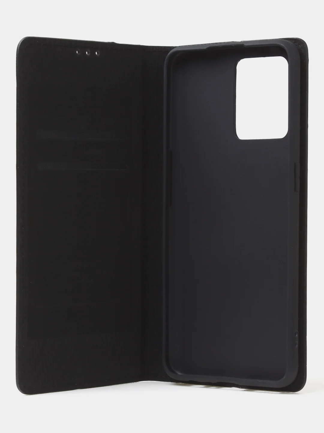 Черный чехол-книжка для Realme 9 (4G) / Realme 9 Pro Plus из нубука Super Creative