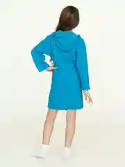 Бирюзовый халат детский Утенок из легкой махры