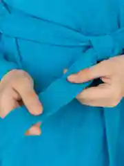 Бирюзовый халат детский Утенок из легкой махры