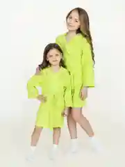 Лайм халат детский Утенок из легкой махры