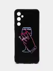 Голубой силиконовый чехол для Tecno Pova 4, с принтом, с рисунком (Техно Пова 4)