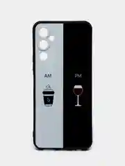 Бирюзовый силиконовый чехол для Tecno Pova 4, с принтом, с рисунком (Техно Пова 4)