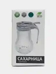 Сахарница с дозатором стеклянная, кувшинчик, 11 х 9 х 7 см