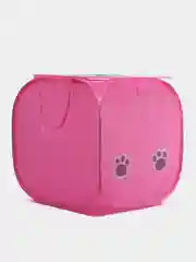 Розовый корзина складная для хранения игрушек, с крышкой и ручками