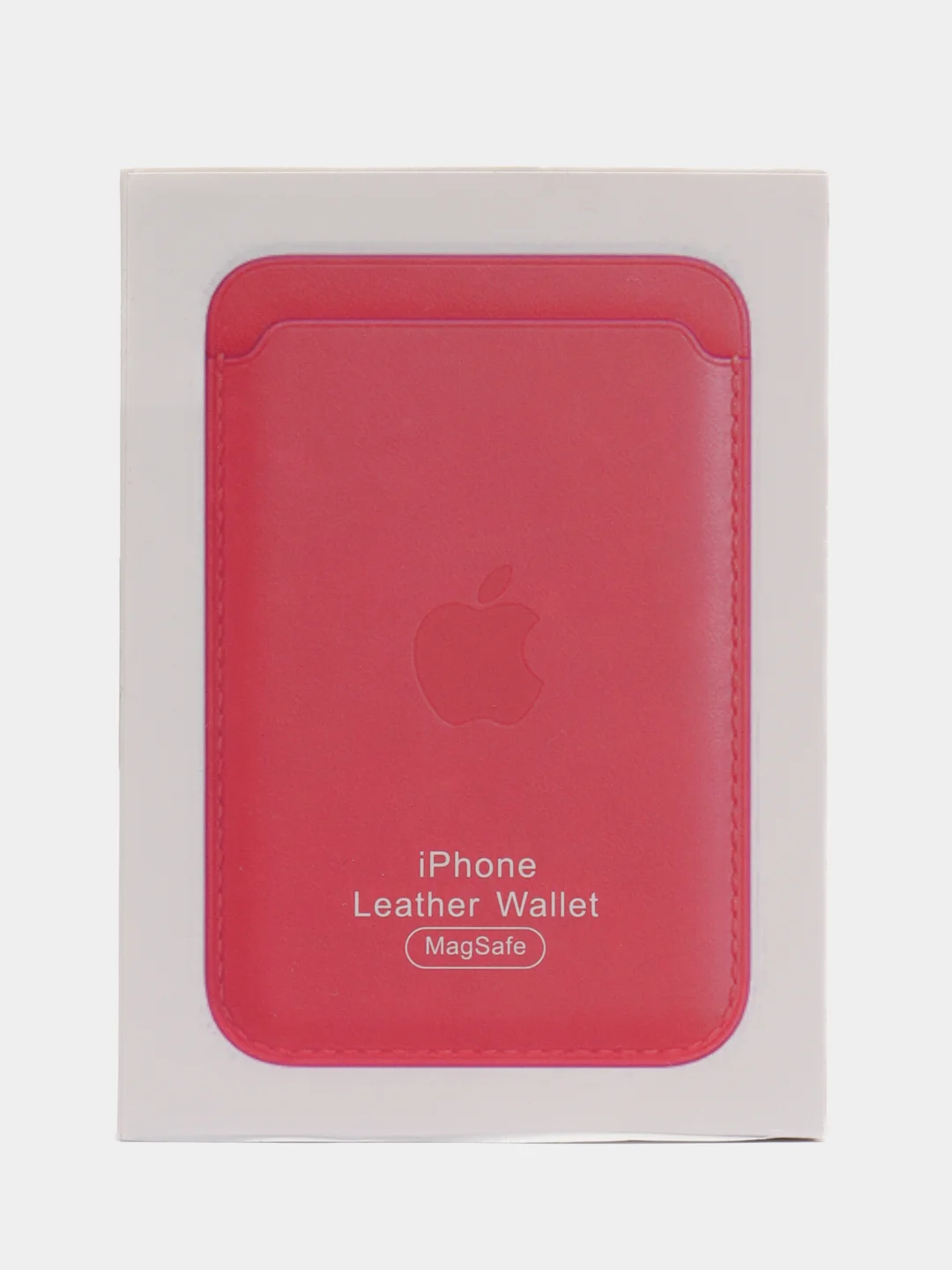Красный картхолдер (держатель для карт) из исскуственной кожи Mag Safe для iPhone