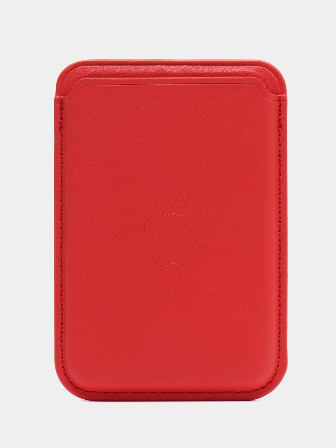 Красный картхолдер (держатель для карт) из исскуственной кожи Mag Safe для iPhone