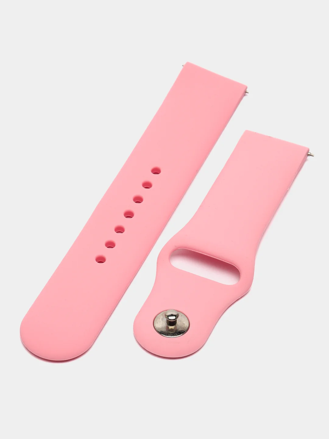 Пастельно-коралловый силиконовый ремешок для Xiaomi Amazfit Bip / Huawei / Samsung, 20 мм / 22 мм, с кнопкой