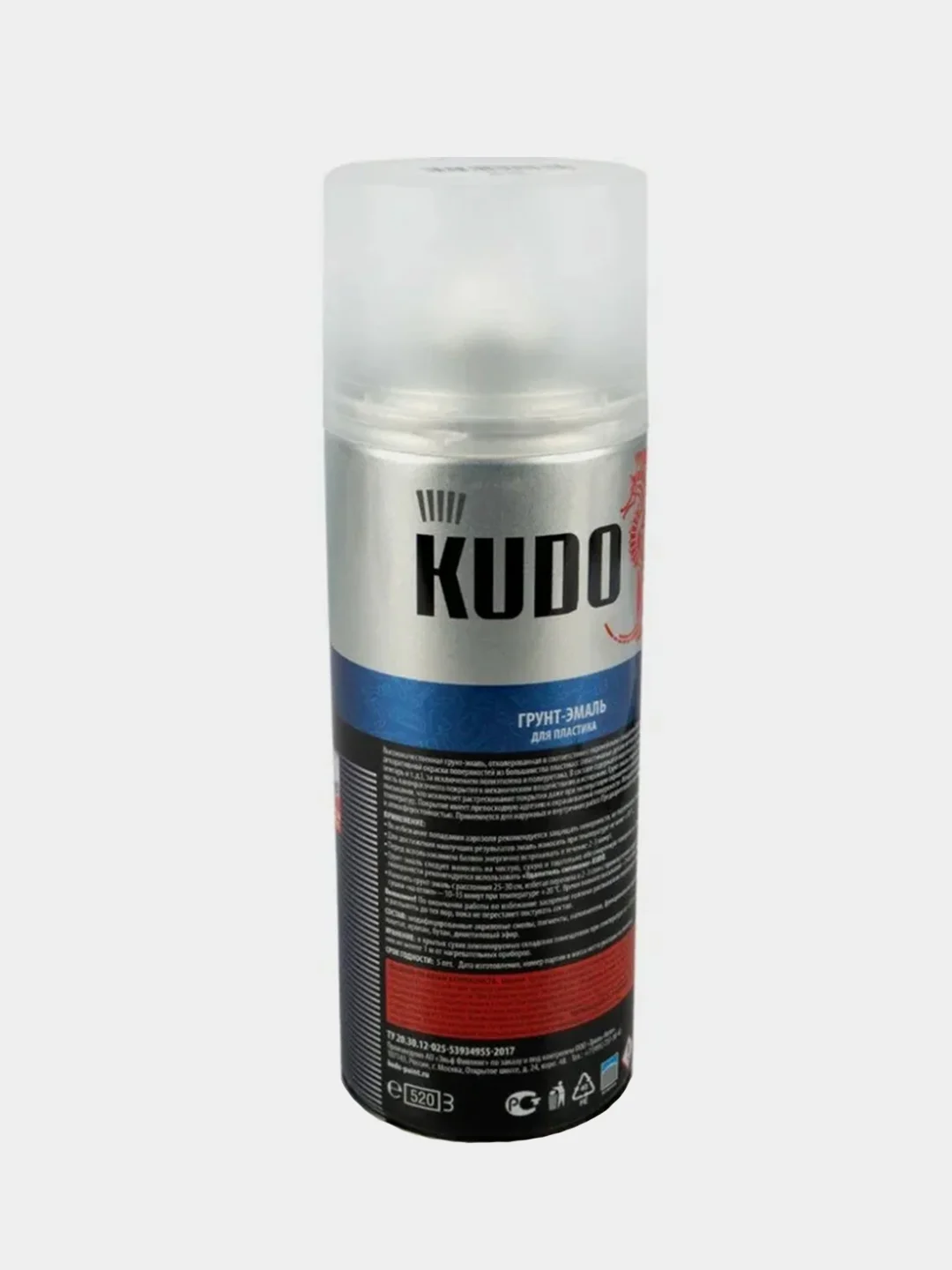 Белый грунт-эмаль для пластика KUDO