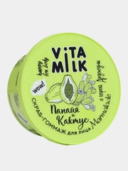 Скраб-Гоммаж "Мармелад" для лица "VitaMilk", омолаживающий, "Папайя и Кактус", 100 мл