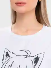 Белый футболка Аниме