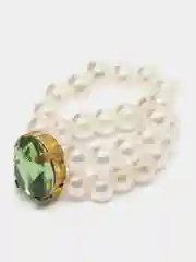 Зеленый кольца бусы