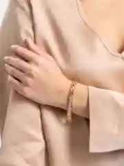 Декоративный браслет, женский, золотой цвет, с камнями