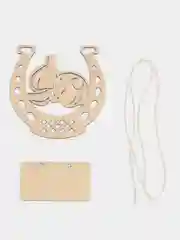 Подкова из дерева, оберег на удачу