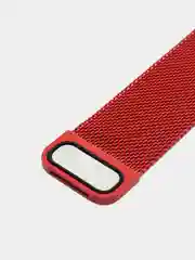 Красный металлический стальной ремешок браслет для Apple Watch 38/40 mm, Миланская петля