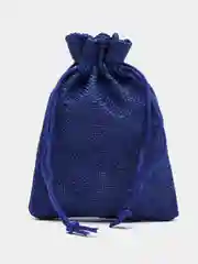 Индиго мешочек подарочный, холщовый, льняной, эко мешок из джута