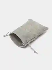 Серый мешочек подарочный, холщовый, льняной, эко мешок из джута