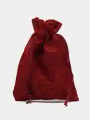 Бордовый мешочек подарочный, холщовый, льняной, эко мешок из джута