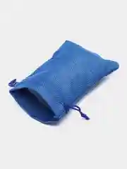 Синий мешочек подарочный, холщовый, льняной, эко мешок из джута