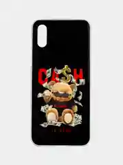 Красный чехол Xiaomi Redmi 9A, Сяоми Редми 9А с рисунком автомобили