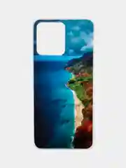 Небесно-голубой чехол для Realme C30, C30s, Narzo 50i Prime, с рисунком