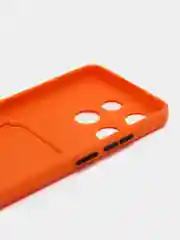 Оранжевый чехол Tecno Spark Go 2023 / Pop 7 Pro / Pop 7 / Infinix Smart 7, с карманом для карт