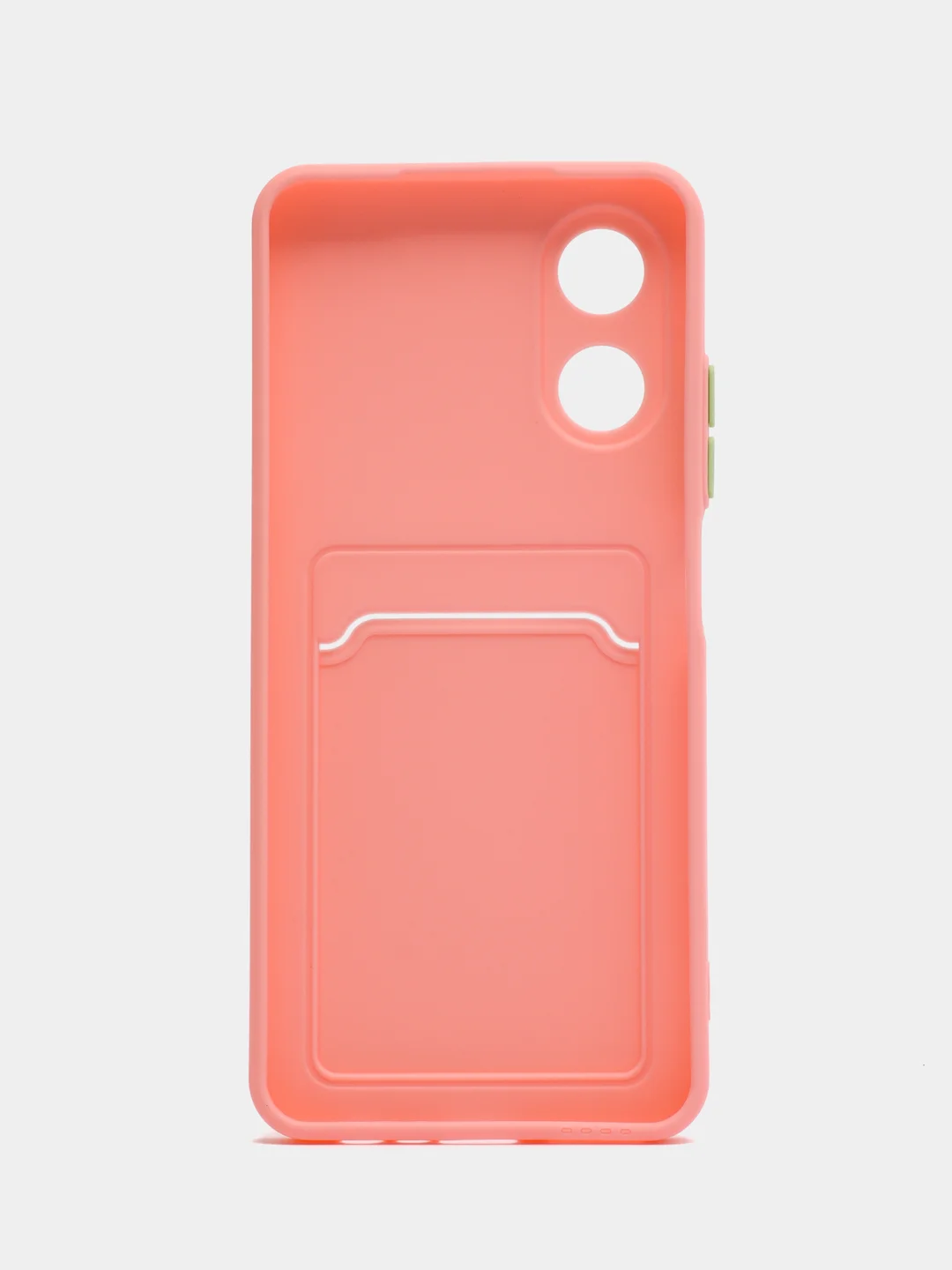 Розовый чехол для OPPO A17 / A17K, Оппо А17 / 17К, с карманом для карт, прозрачный