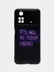 Серый силиконовый чехол для Xiaomi POCO M4 Pro 4G, с принтом, с рисунком (Сяоми ПОКО М4 Про 4г)