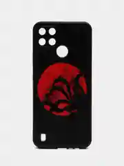 Синий меланж чехол для Realme C21y / C25y, с принтом, с рисунком (Реалми С21у / С25у)