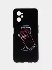 Голубой силиконовый чехол для Realme 9i / OPPO A96, с принтом, с рисунком (Реалми 9 ай / Оппо А96)