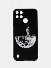 Мятный чехол для Realme C21y / C25y, с принтом, с рисунком (Реалми С21у / С25у)