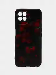 Оранжевый силиконовый чехол для Realme 8i / Narzo 50, с принтом, Реалми 8 ай / Нарзо 50)