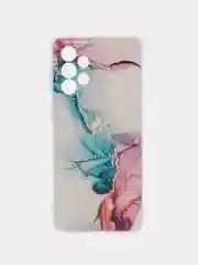 Ледяной чехол на Samsung Galaxy A33 5G / Галакси А33 5G прозрачный, с рисунком, защита камеры