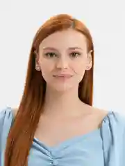 Пудровый серьги-пусеты с фианитом, 10 мм