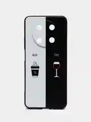Бирюзовый силиконовый чехол для Huawei nova Y90, с принтом, с рисунком (Хуавей Нова У90 )