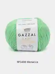 Лесной зеленый пряжа Gazzal Baby Cotton, 5 мотков в комплекте, 40% акрил, 60% хлопок, 50 г, 165 м