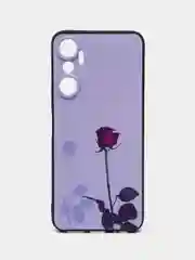 Серебряный силиконовый чехол для infinix Hot 20 4G, с принтом, с рисунком (Инфиникс Хот 20 4г)