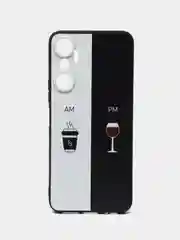 Бирюзовый силиконовый чехол для infinix Hot 20 4G, с принтом, с рисунком (Инфиникс Хот 20 4г)