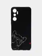 Песочный хаки силиконовый чехол для infinix Hot 20 4G, с принтом, с рисунком (Инфиникс Хот 20 4г)