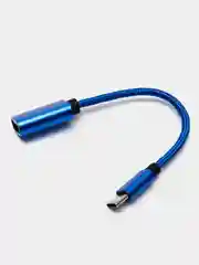 Красный otg (отг) переходник Type-C на USB с проводом. Красный, черный, синий, золотой