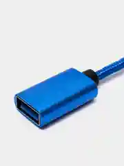 Красный otg (отг) переходник Type-C на USB с проводом. Красный, черный, синий, золотой