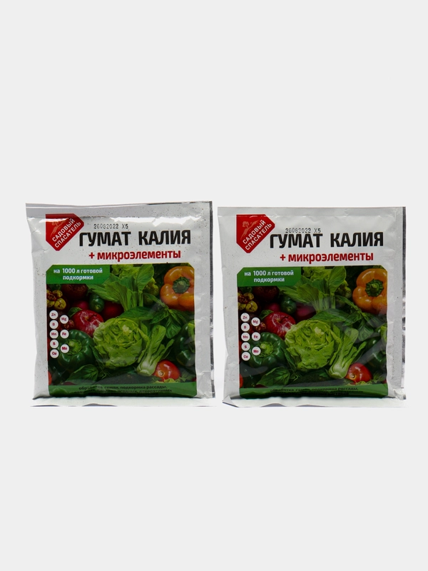 Набор 2шт Гумат Калия, 2х100гр, Садовый спасатель