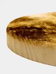 Молочный доска разделочная деревянная из массива кедра, круглая, малая 18x18х2,2 см