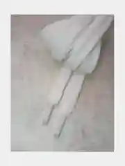 Шнурки для обуви, белые плоские